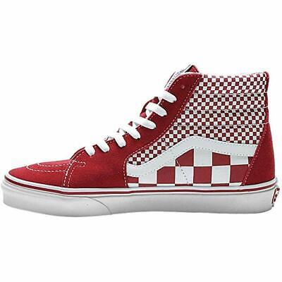 Vans Men's Skateboarding Sk8-Hi 'Red Mix Checker' - Sneakermaniany